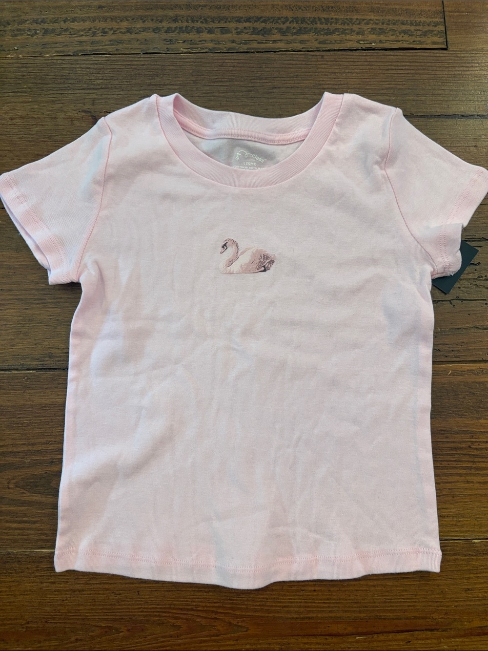 art class Light Pink Swan T-Shirt for Kids